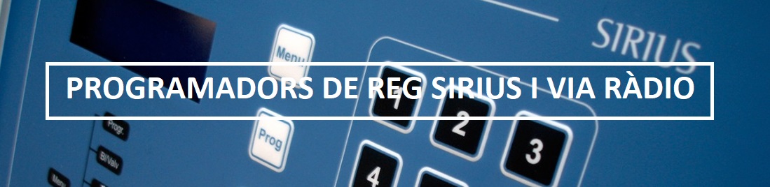 Programadors de reg Sirius i via radio_hidric_portada